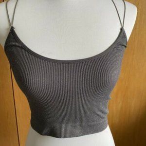Urban Outfitters Out From Under Seamless Ribbed Cropped Tank Glitter Top Large L